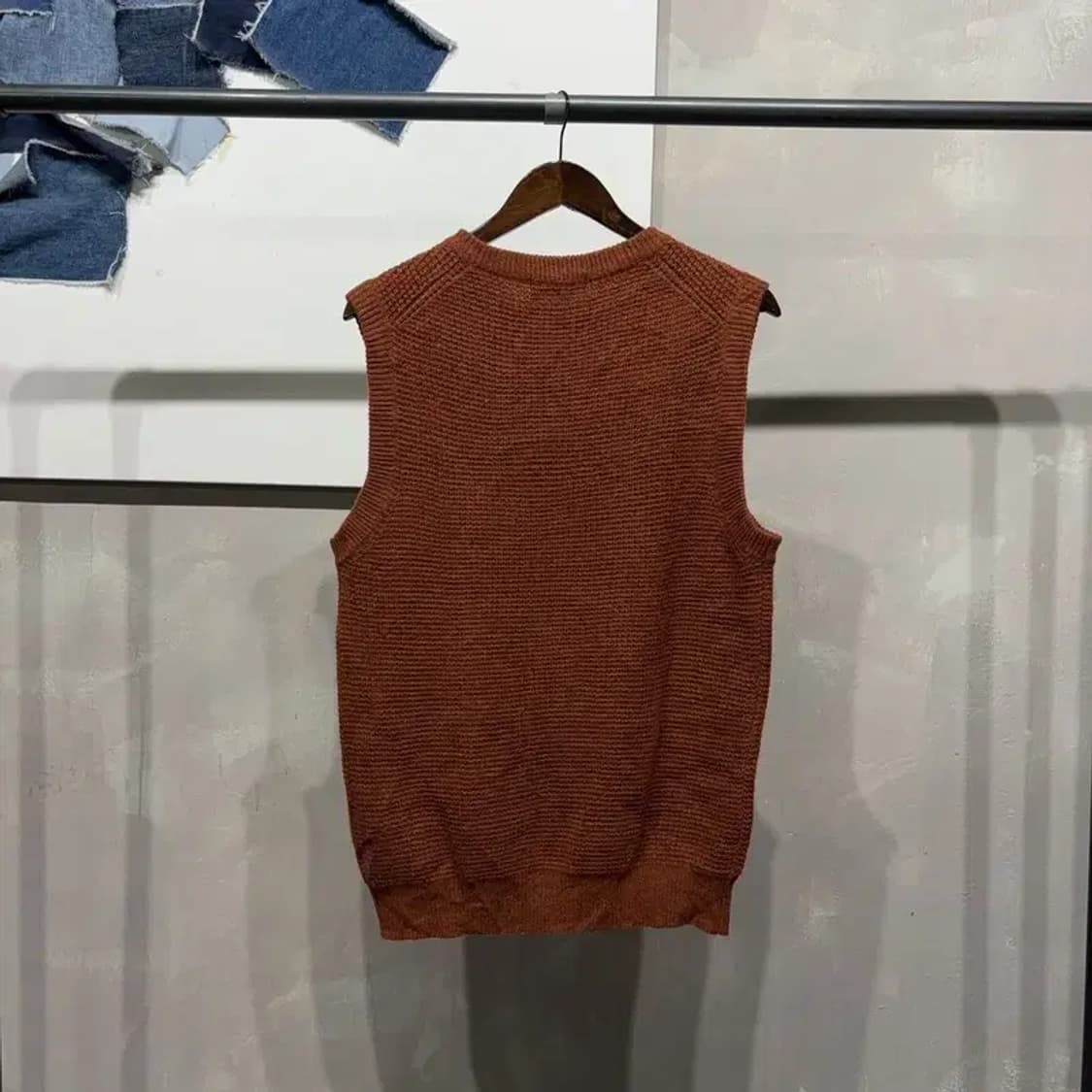 (100) 마인드브릿지 캐주얼 울 헨리넥 니트 조끼 상품이미지4