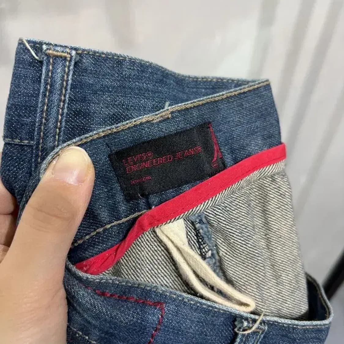 (34인치) 리바이스 엔지니어드진 빈티지 워싱 청바지 데님팬츠 상품이미지5