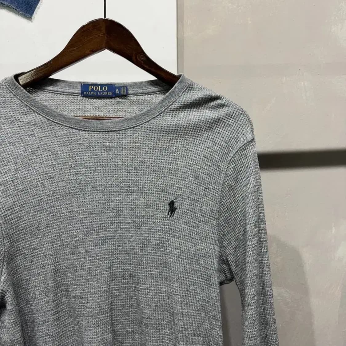 (105) 폴로 랄프로렌 캐주얼 자수 라운드 와플 긴팔 티 상품이미지3