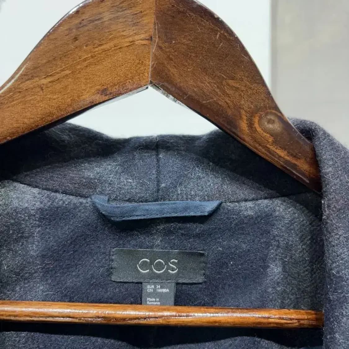 (90) 코스 COS 여성 캐주얼 체크 울 롱 코트 상품이미지2