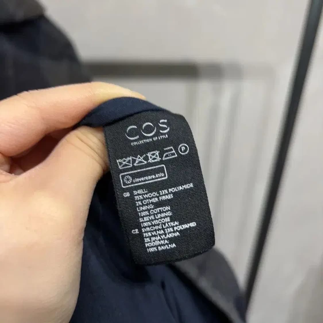 (90) 코스 COS 여성 캐주얼 체크 울 롱 코트 상품이미지5