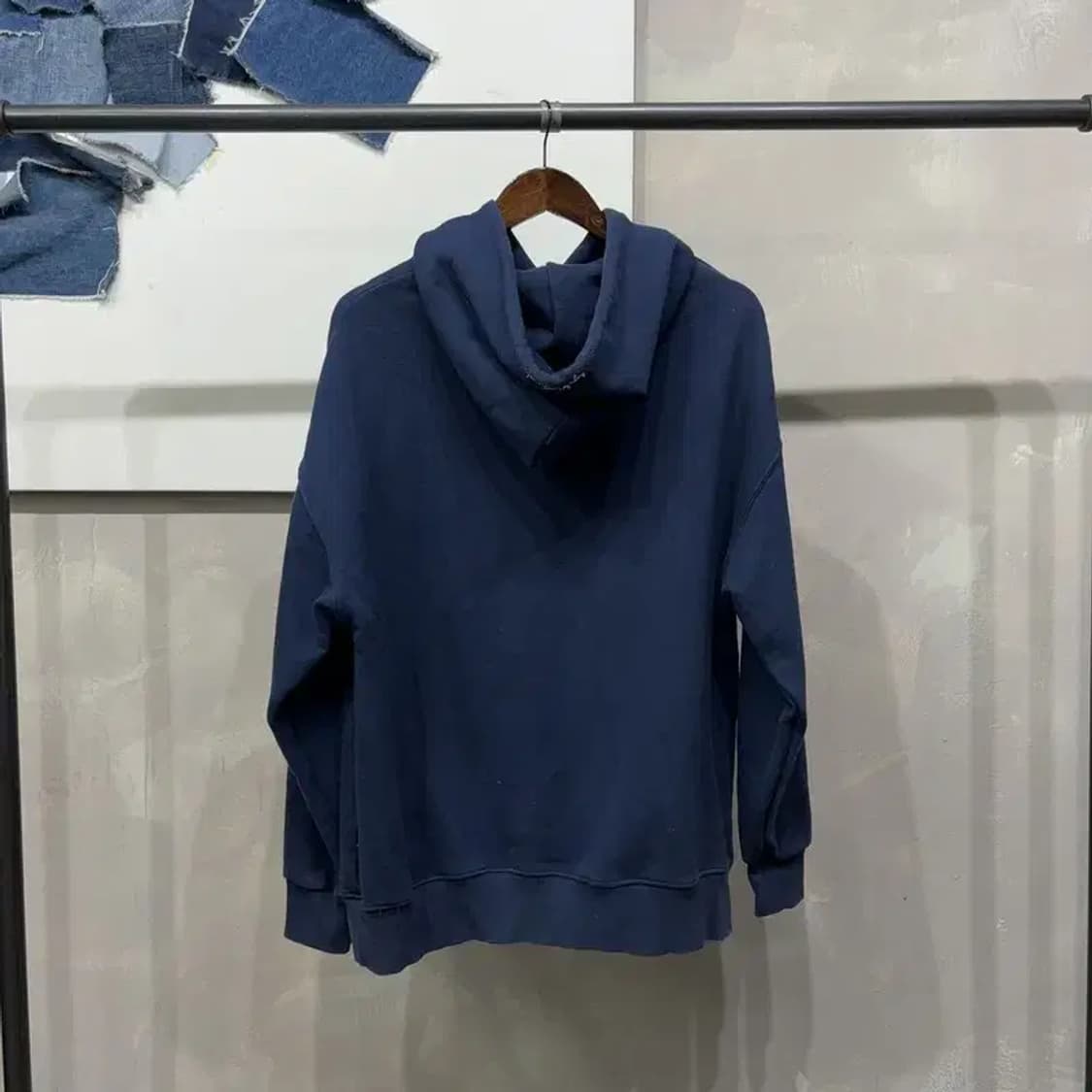 (100) 마크곤잘레스 스트릿 캐주얼 프린팅 네이비 후드티 상품이미지4