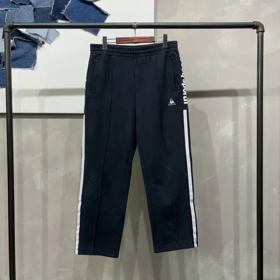 (30~32인치) 르꼬끄 캐주얼 밴딩 사이드라인 트레이닝팬츠 바지 상품이미지1