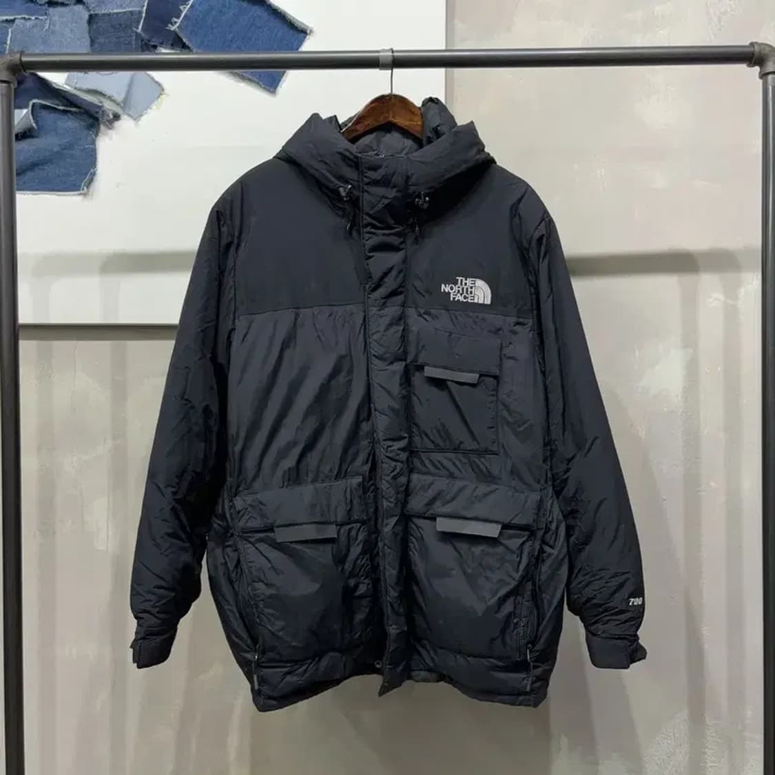 (105) 노스페이스 700 아웃도어 구스다운 거위털 하프패딩 상품이미지1