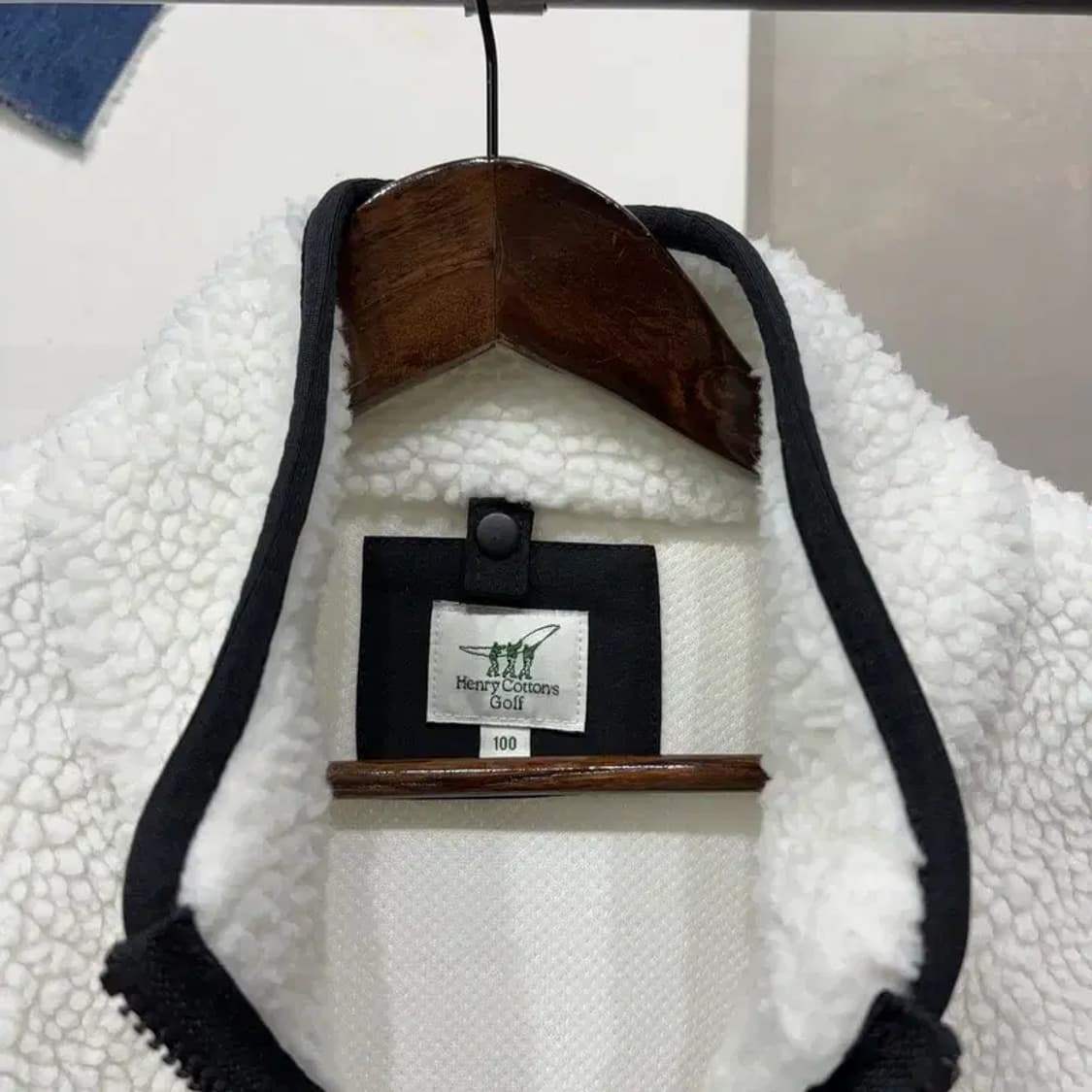 (100) 헨리코튼 골프 여성 캐주얼 양털 뽀글이 롱 후리스 자켓 상품이미지2