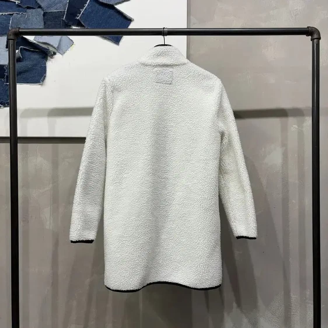 (100) 헨리코튼 골프 여성 캐주얼 양털 뽀글이 롱 후리스 자켓 상품이미지4