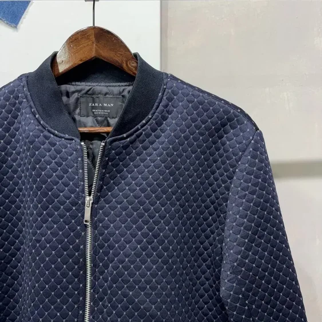 (95) 자라 ZARA 캐주얼 비스코스 퀼팅 누빔 블루종 자켓 상품이미지3