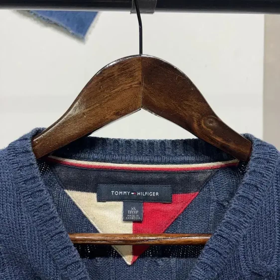 (85) 타미힐피거 여성 캐주얼 케이블 꽈배기 라운드 니트 상품이미지2