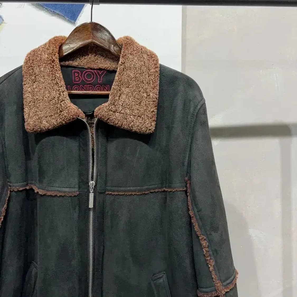 (105) 보이런던 빈티지 캐주얼 양털 무스탕 자켓 상품이미지4