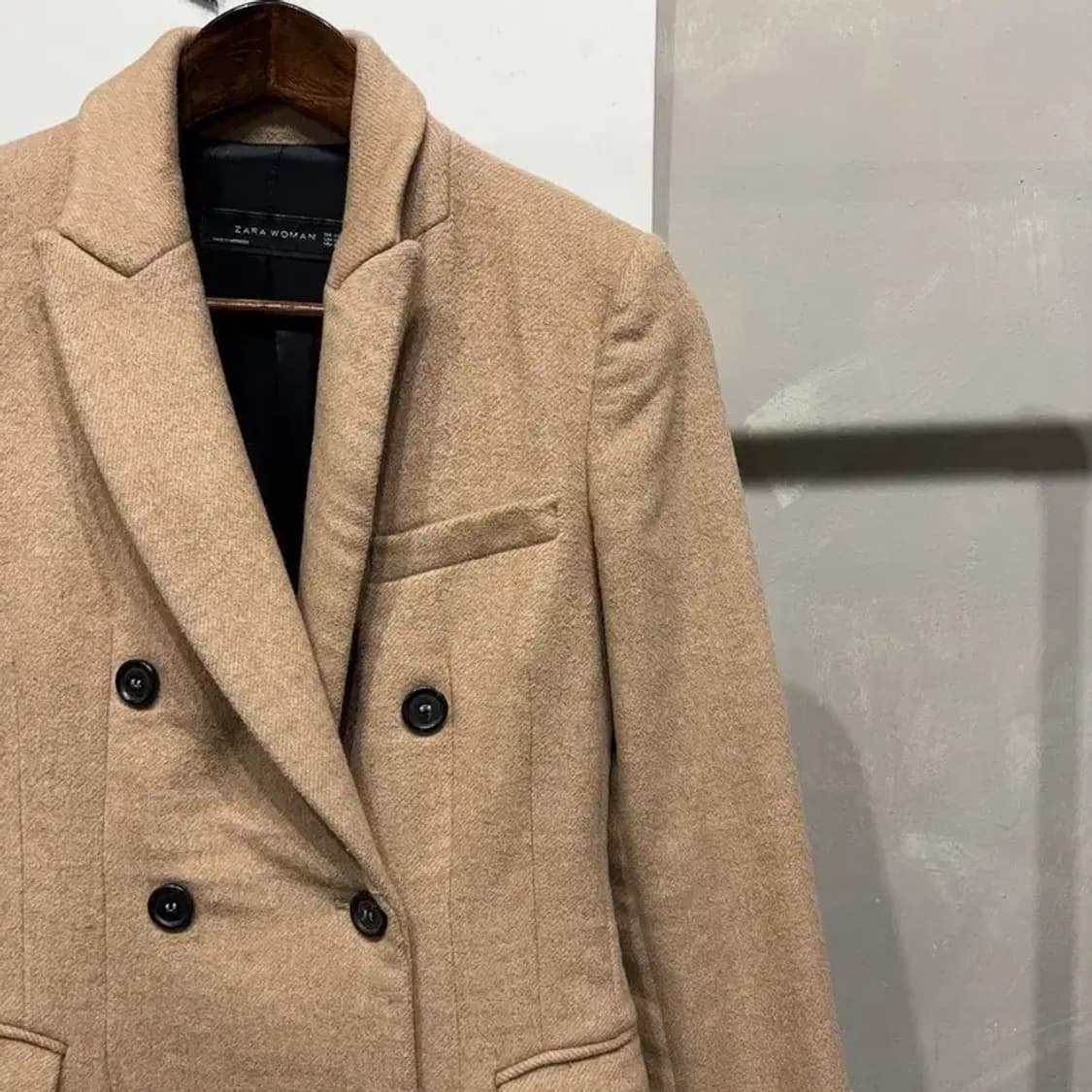 (80) 자라 ZARA 여성 캐주얼 비스코스 더블버튼 롱코트 상품이미지3