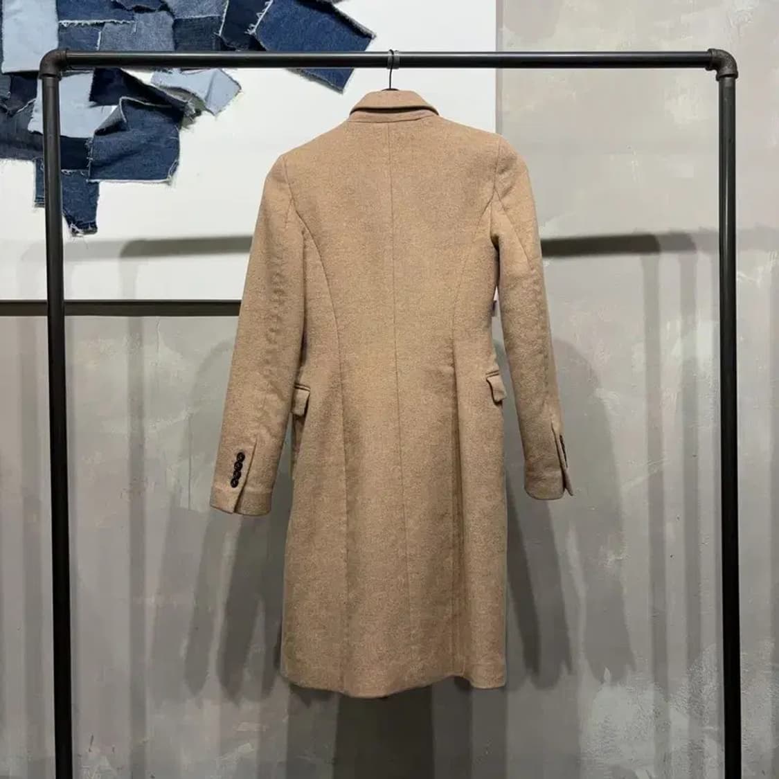 (80) 자라 ZARA 여성 캐주얼 비스코스 더블버튼 롱코트 상품이미지4