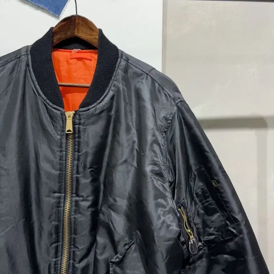 (100) 로스코 스트릿 양면 리버시블 마원 블루종 항공 자켓 상품이미지3