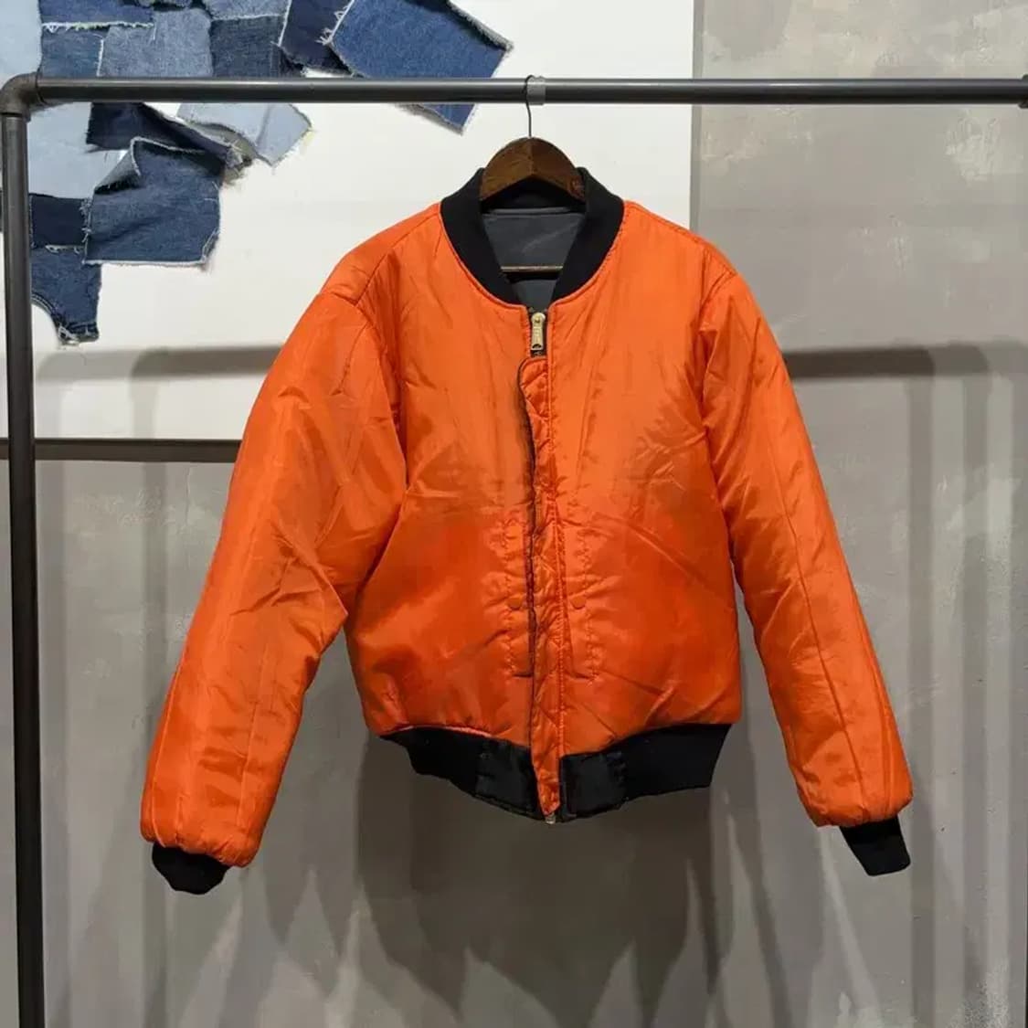 (100) 로스코 스트릿 양면 리버시블 마원 블루종 항공 자켓 상품이미지6