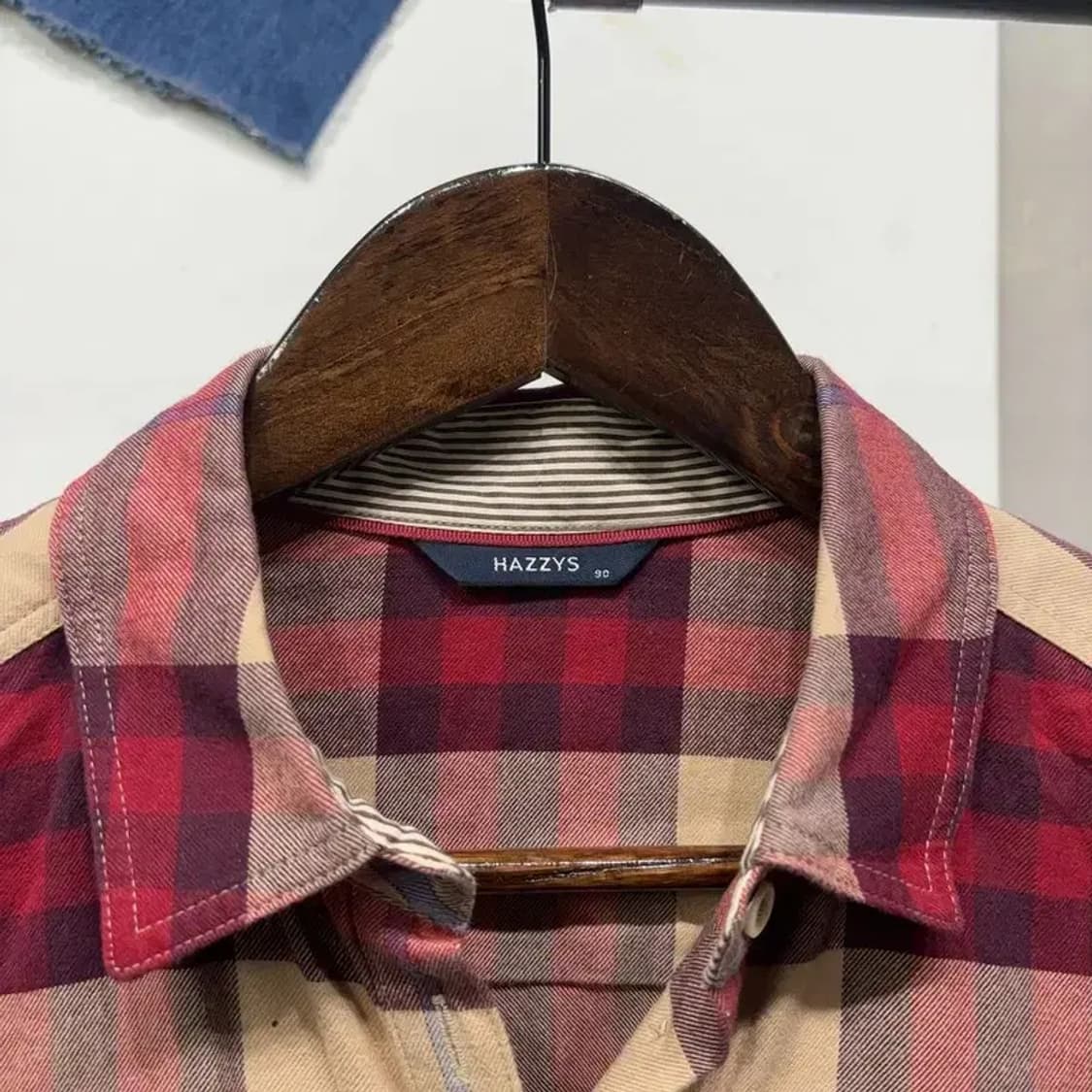 (90) 헤지스 여성 캐주얼 체크 셔츠 원피스 상품이미지2