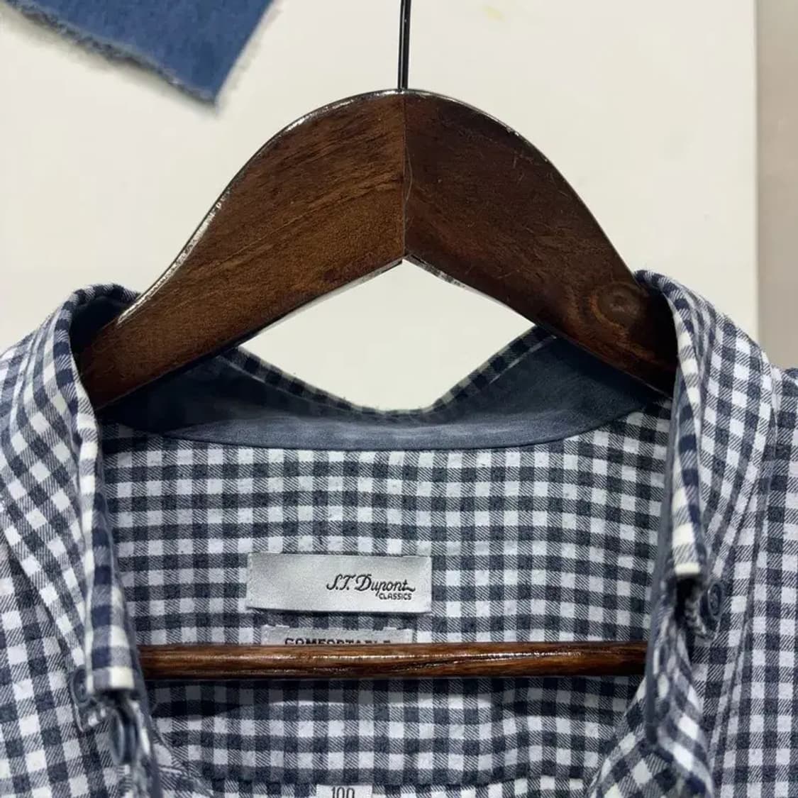 (100) ST듀퐁 캐주얼 클래식 체크 셔츠 남방 상품이미지2