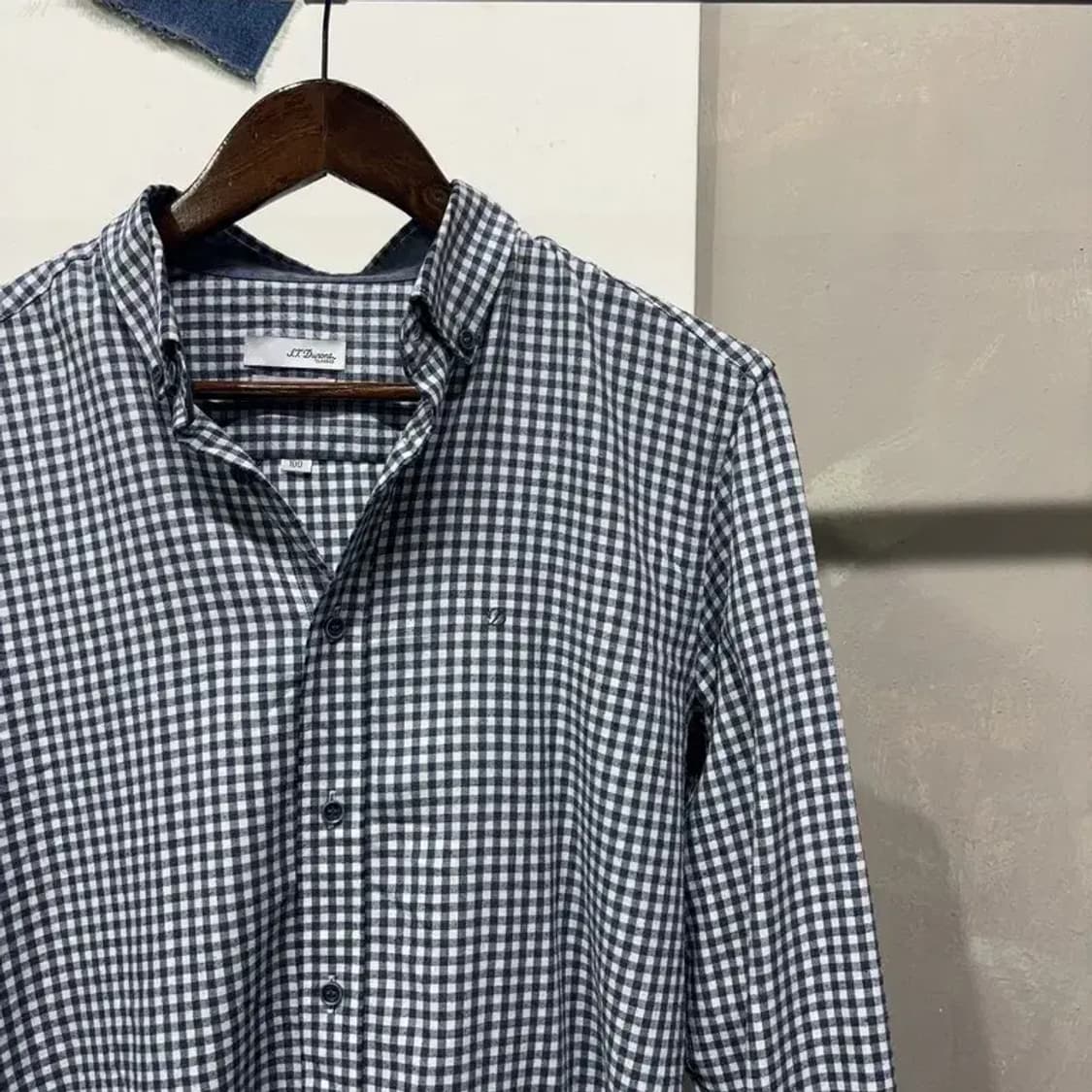 (100) ST듀퐁 캐주얼 클래식 체크 셔츠 남방 상품이미지3