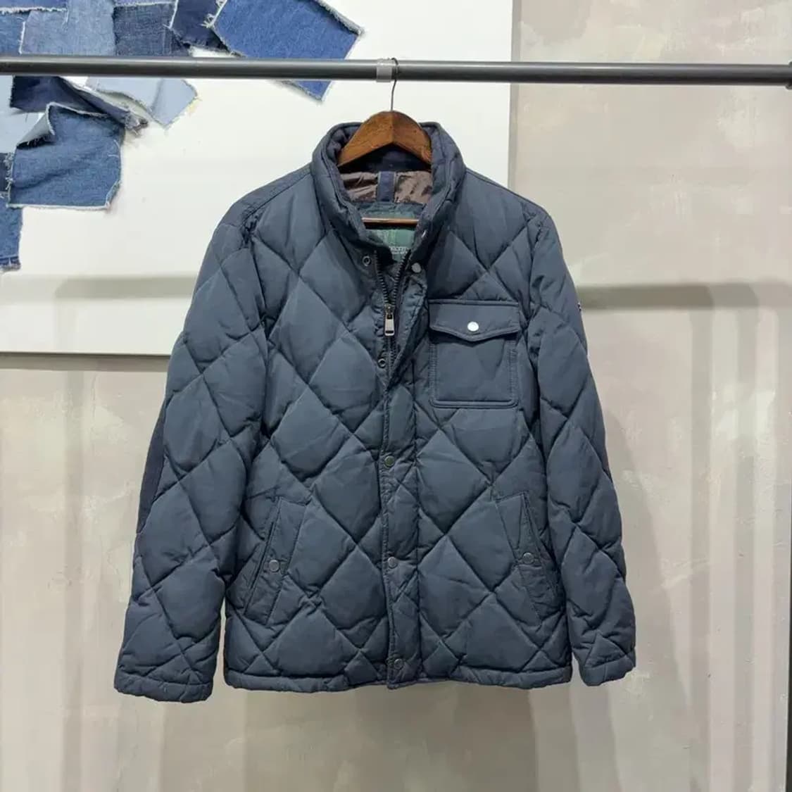 (100) 헨리코튼 캐주얼 퀼팅 오리털 점퍼 패딩 상품이미지1