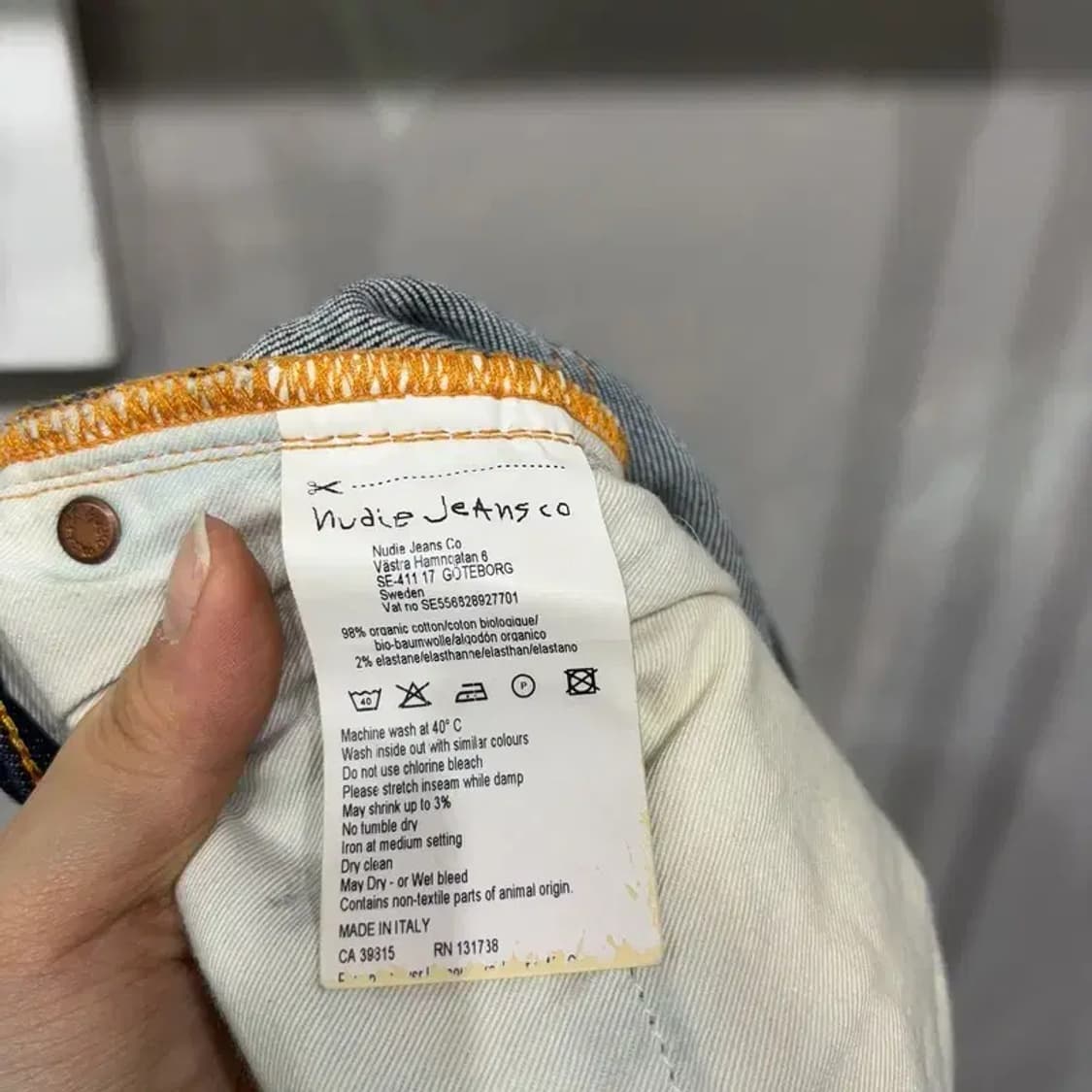 (29인치) 누디진 스트릿 진청바지 데님팬츠 상품이미지6