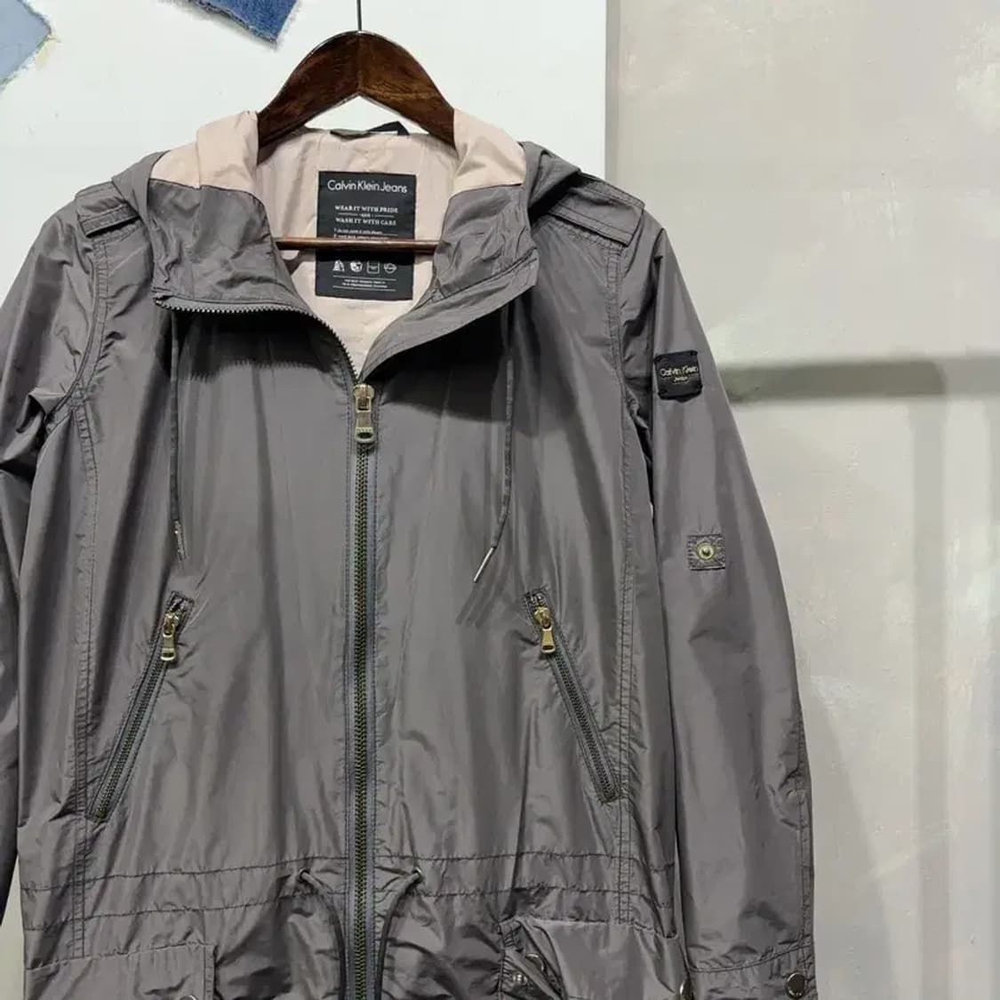 (95) 캘빈클라인 CK 여성 캐주얼 롱 바람막이 야상 자켓 상품이미지3