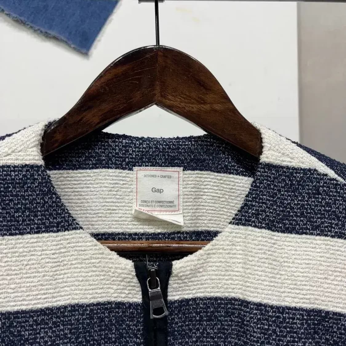 (95) GAP 갭 여성 스트라이프 카라리스 자켓 상품이미지2