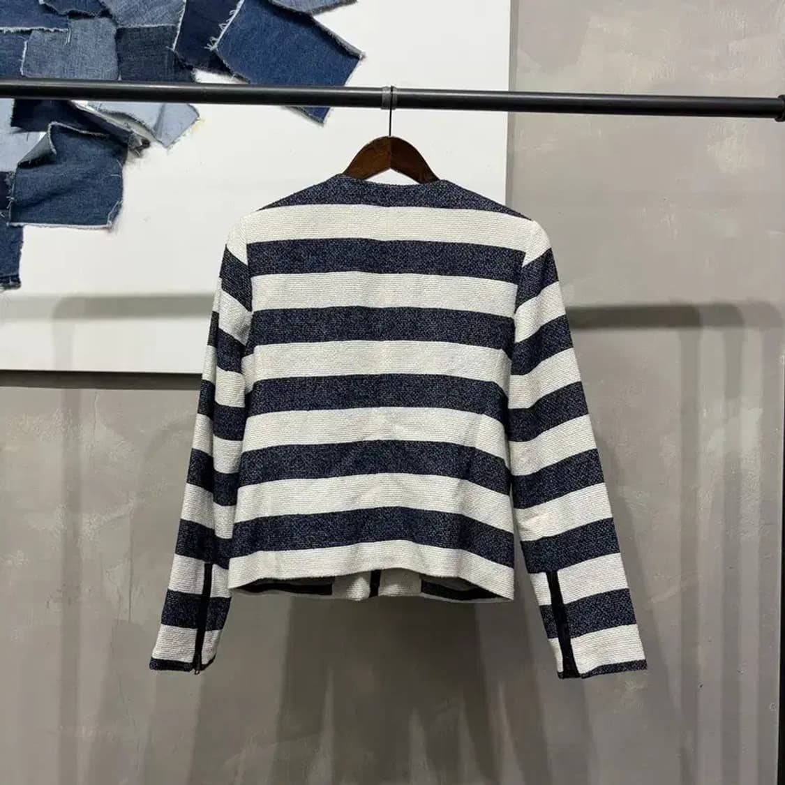 (95) GAP 갭 여성 스트라이프 카라리스 자켓 상품이미지4