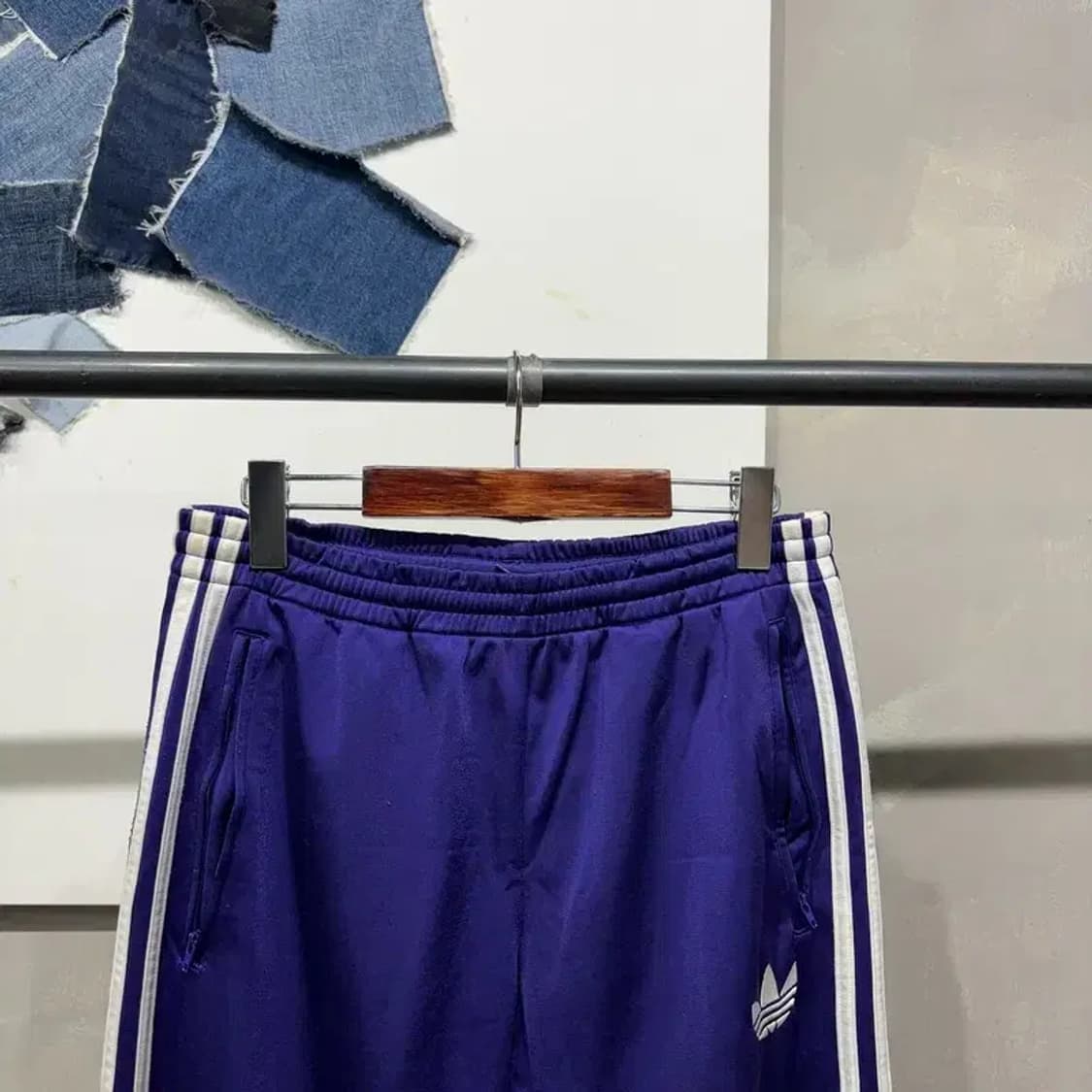 (28~30인치) 아디다스 파이어버드 퍼플 밴딩 팬츠 운동바지 상품이미지2