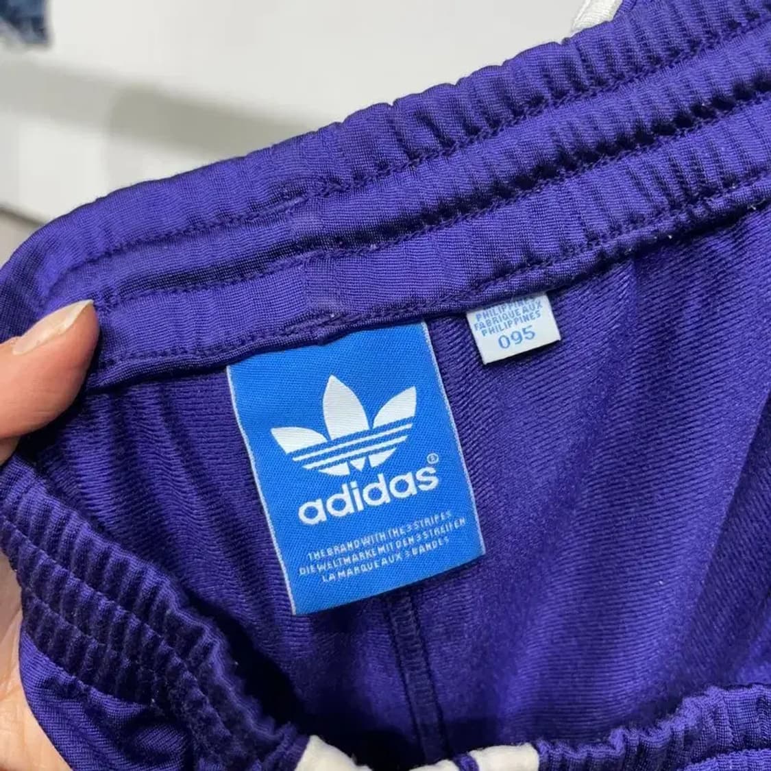 (28~30인치) 아디다스 파이어버드 퍼플 밴딩 팬츠 운동바지 상품이미지5