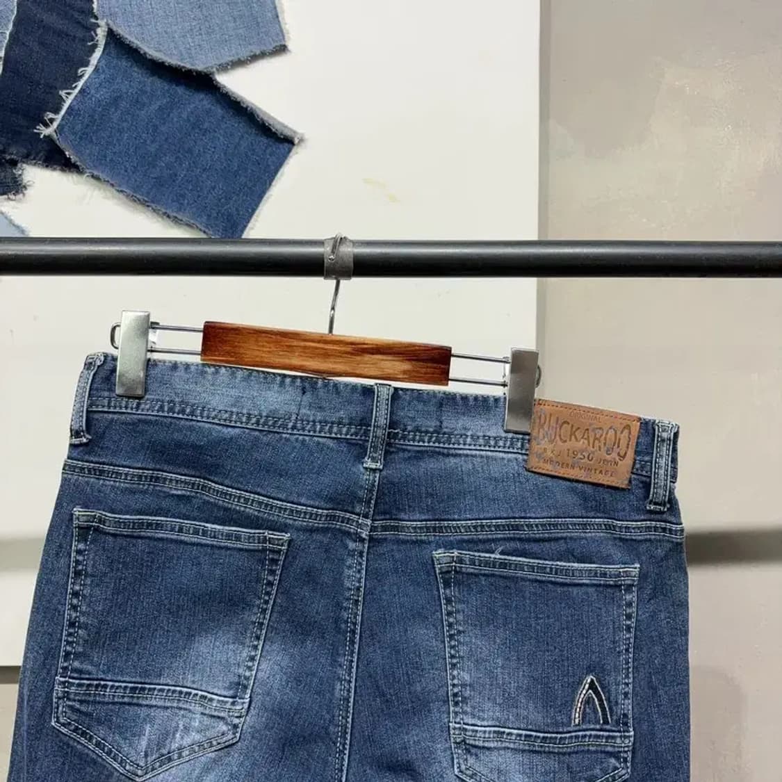 (34인치) 버커루 캐주얼 워싱 데님팬츠 청바지 상품이미지4