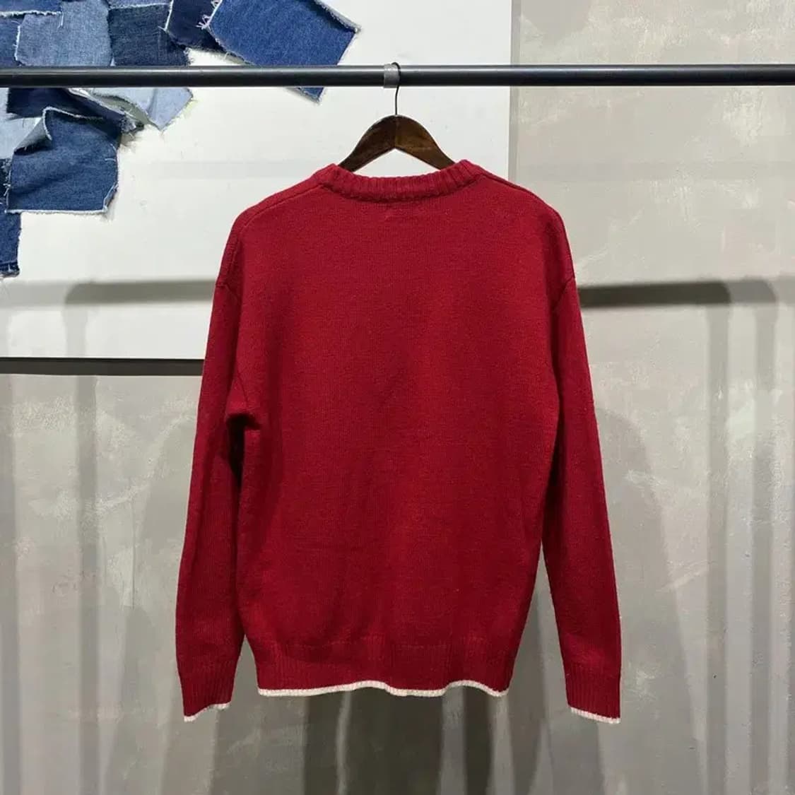 (95) 커버낫 스트릿 캐주얼 로고 라운드 니트 상품이미지4