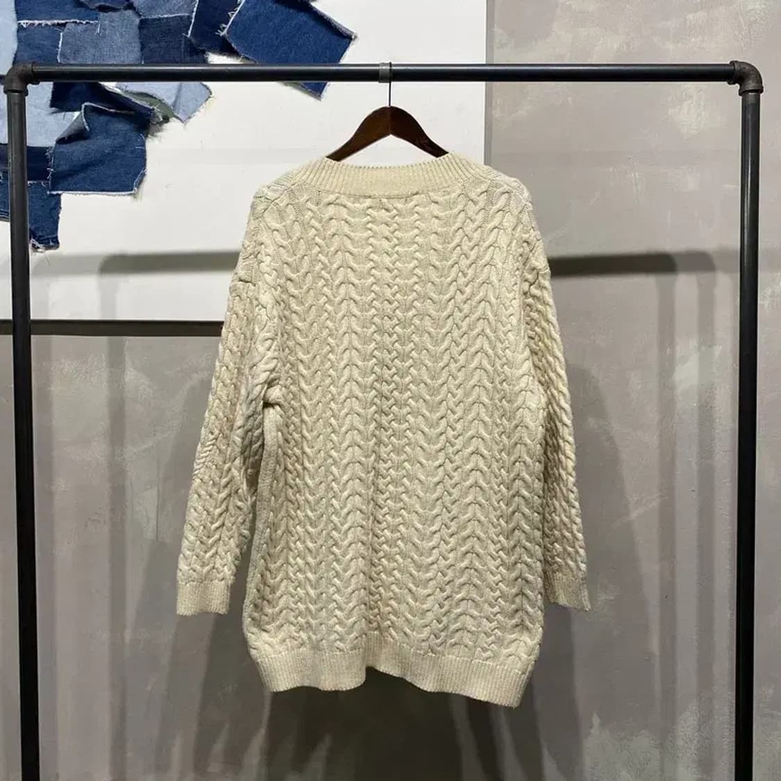 (95) 자라 ZARA 여성 케이블 꽈배기 브이넥 니트 원피스 상품이미지4