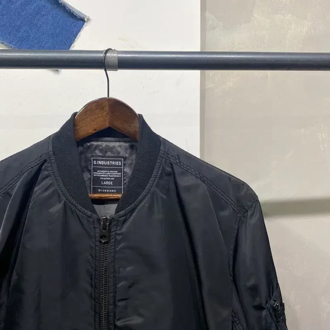 (100) 지오다노 캐주얼 스트릿 블루종 봄버 항공 자켓 상품이미지3