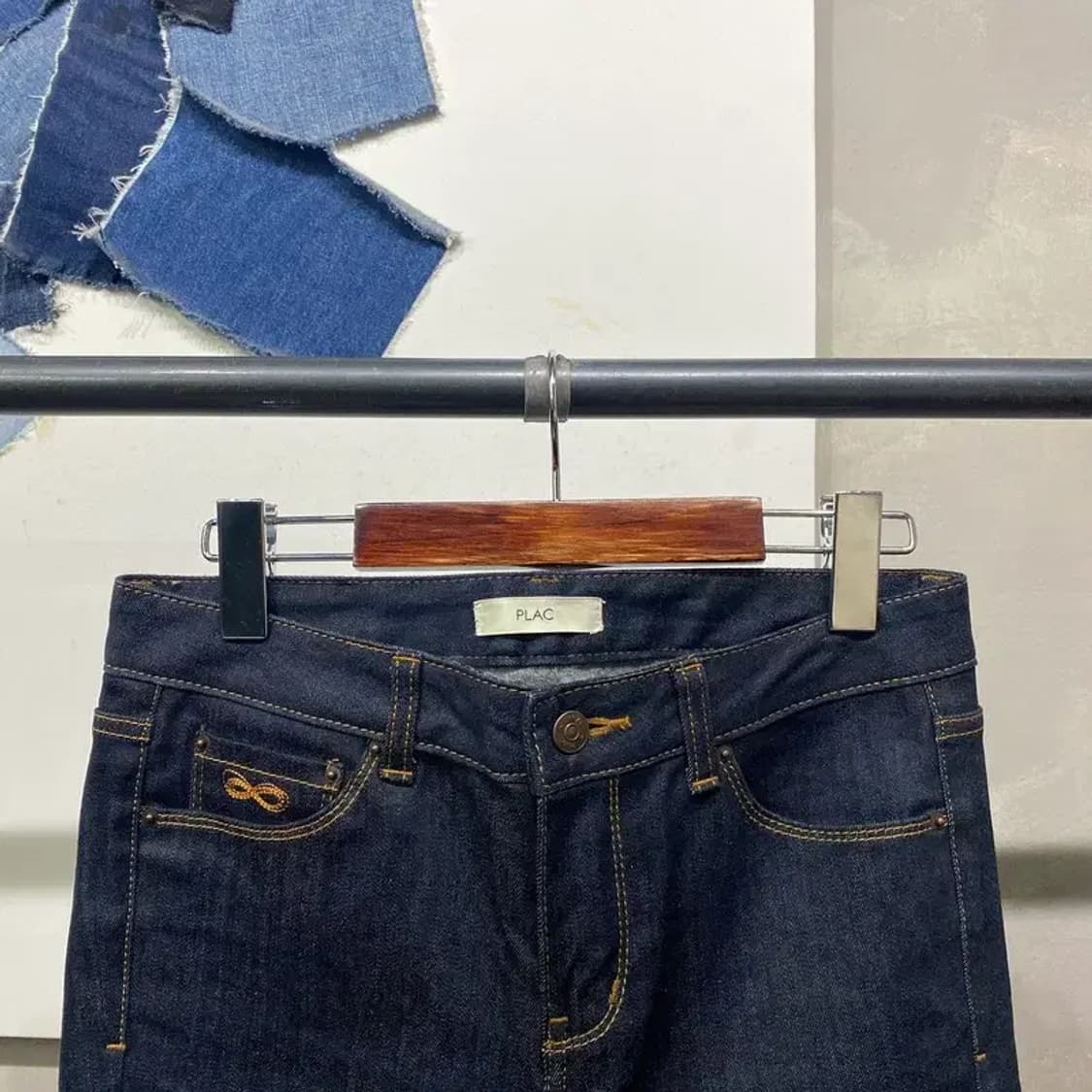 (28인치) 플랙진 여성 스판 생지 진청바지 데님팬츠 상품이미지2