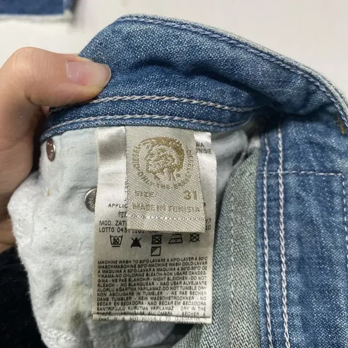 (31인치) 디젤 ZATHAN 자탄 빈티지 워싱 청바지 데님팬츠 상품이미지6