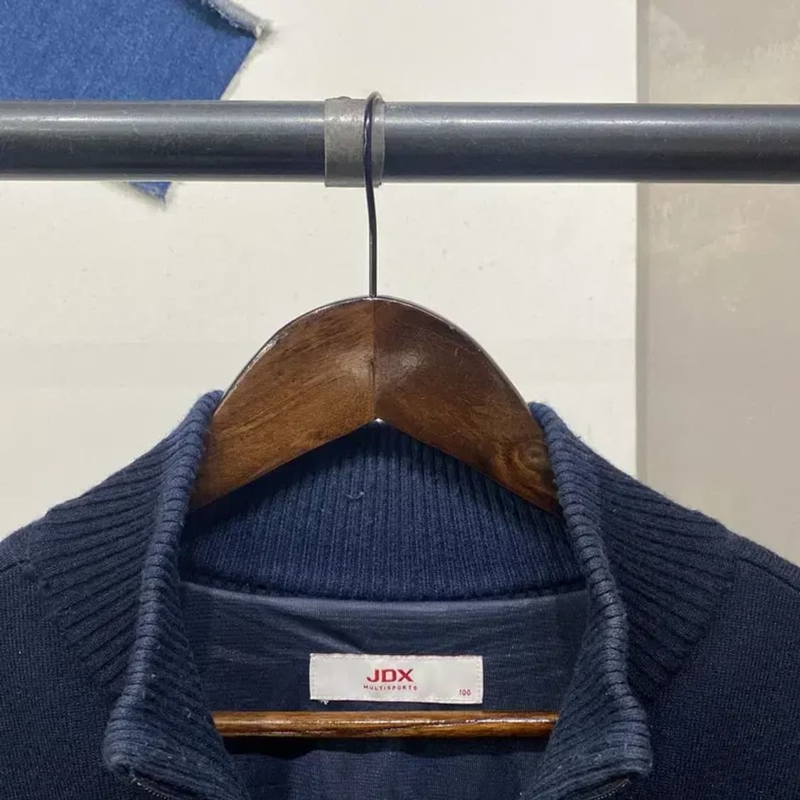 (100) JDX 골프 스포츠 네이비 방풍 하프집업 니트 상품이미지2