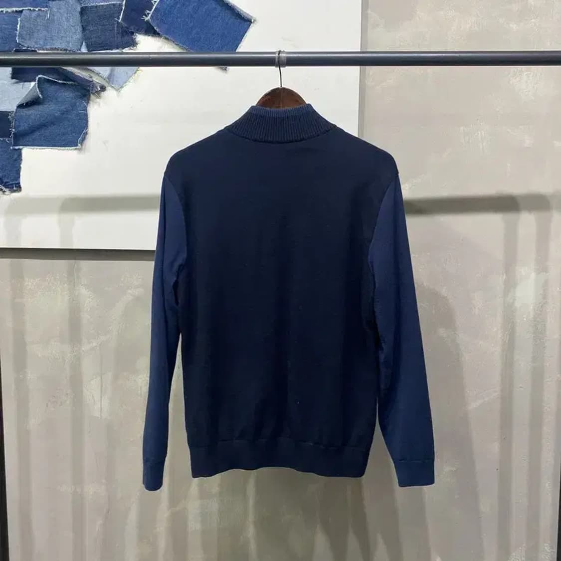 (100) JDX 골프 스포츠 네이비 방풍 하프집업 니트 상품이미지4