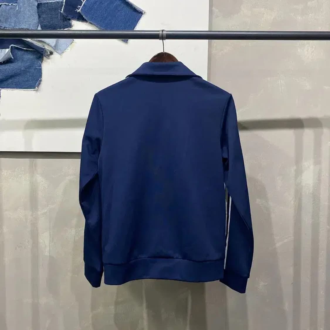 (95) 아디다스 여성 스트릿 캐주얼 네이비 저지 집업 트랙탑 상품이미지4