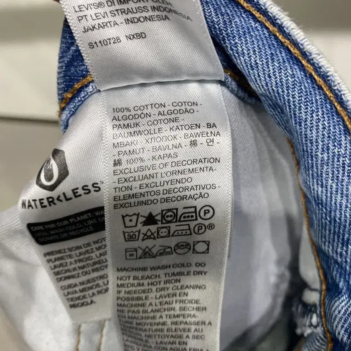 (36인치) 리바이스 578 빈티지 캐주얼 연청바지 데님팬츠 상품이미지5