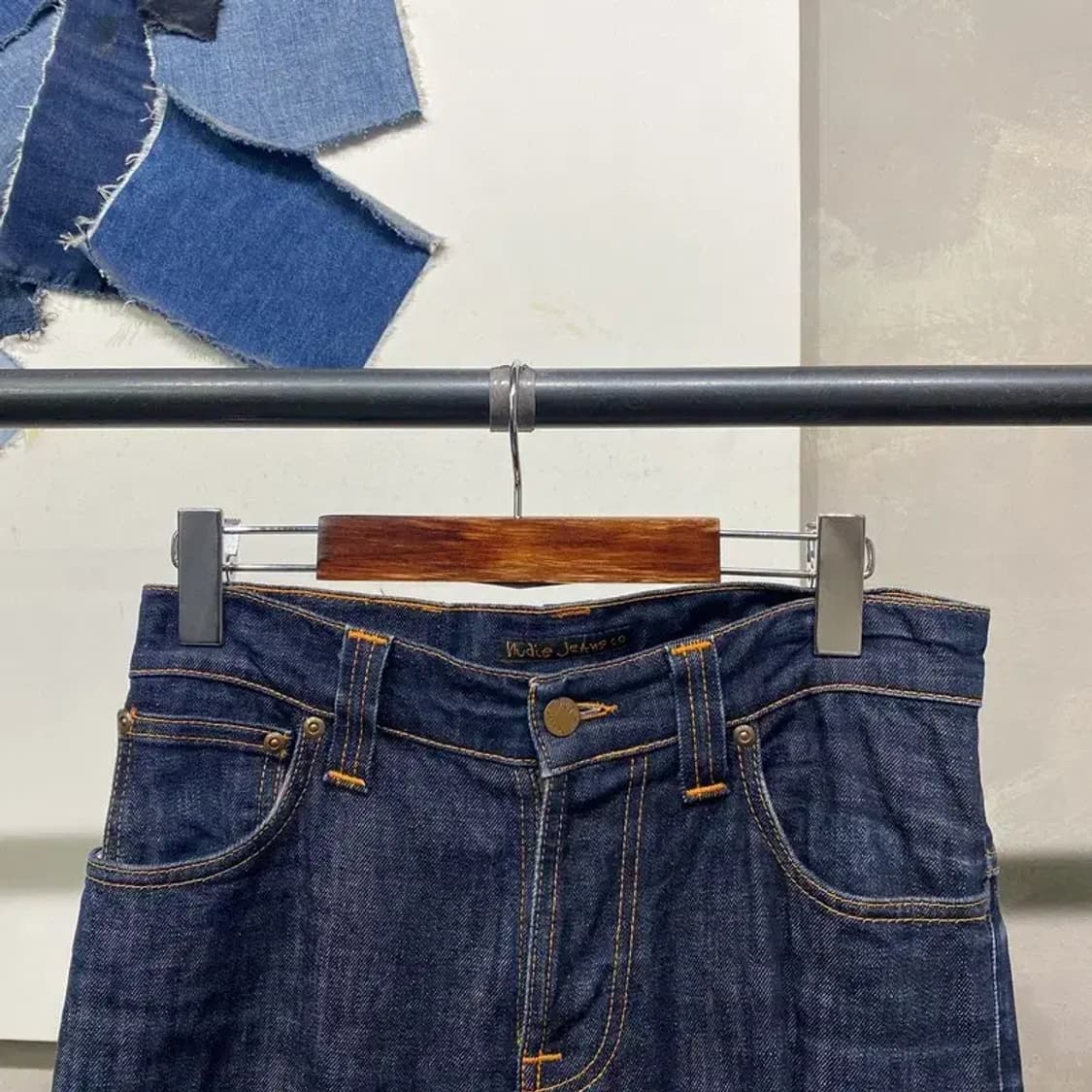 (28인치) 누디진 캐주얼 생지 진청바지 데님팬츠 상품이미지2