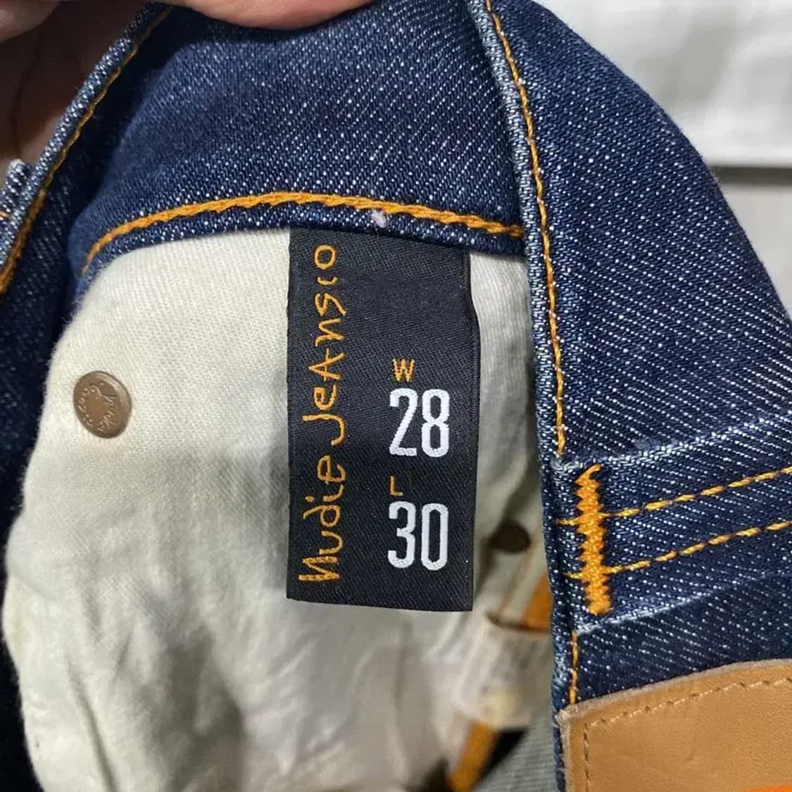 (28인치) 누디진 캐주얼 생지 진청바지 데님팬츠 상품이미지5