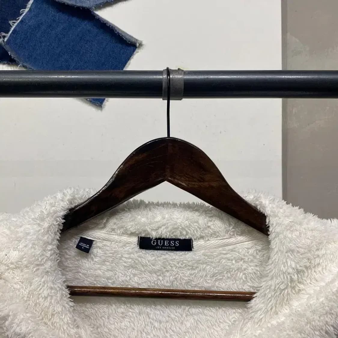 (100) 게스 캐주얼 양털 뽀글이 후리스 후드집업 자켓 상품이미지2