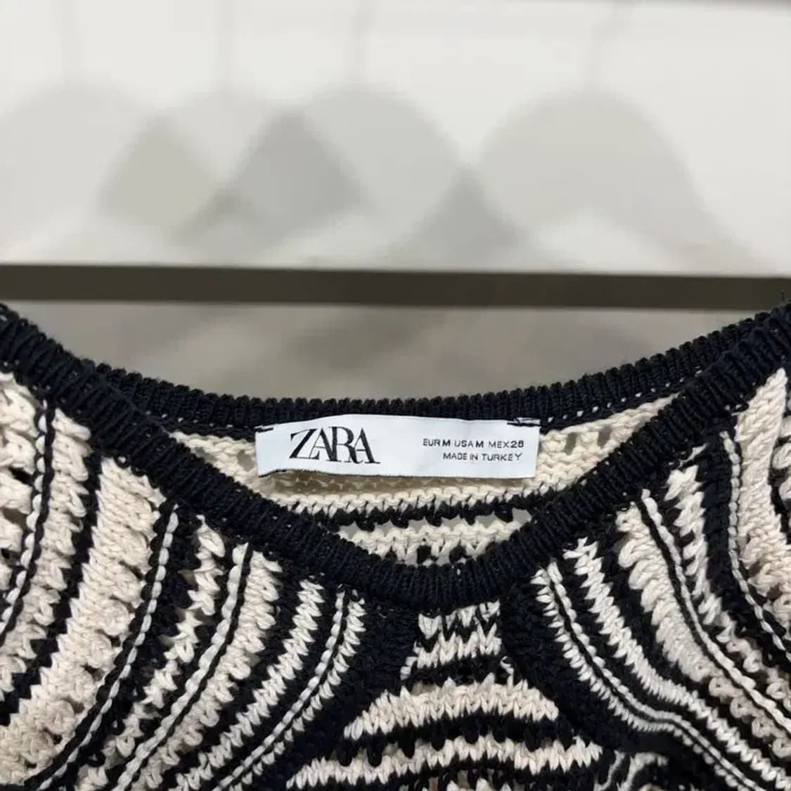 (90) 자라 ZARA 여성 스트라이프 크로셰 니트 나시 원피스 상품이미지2
