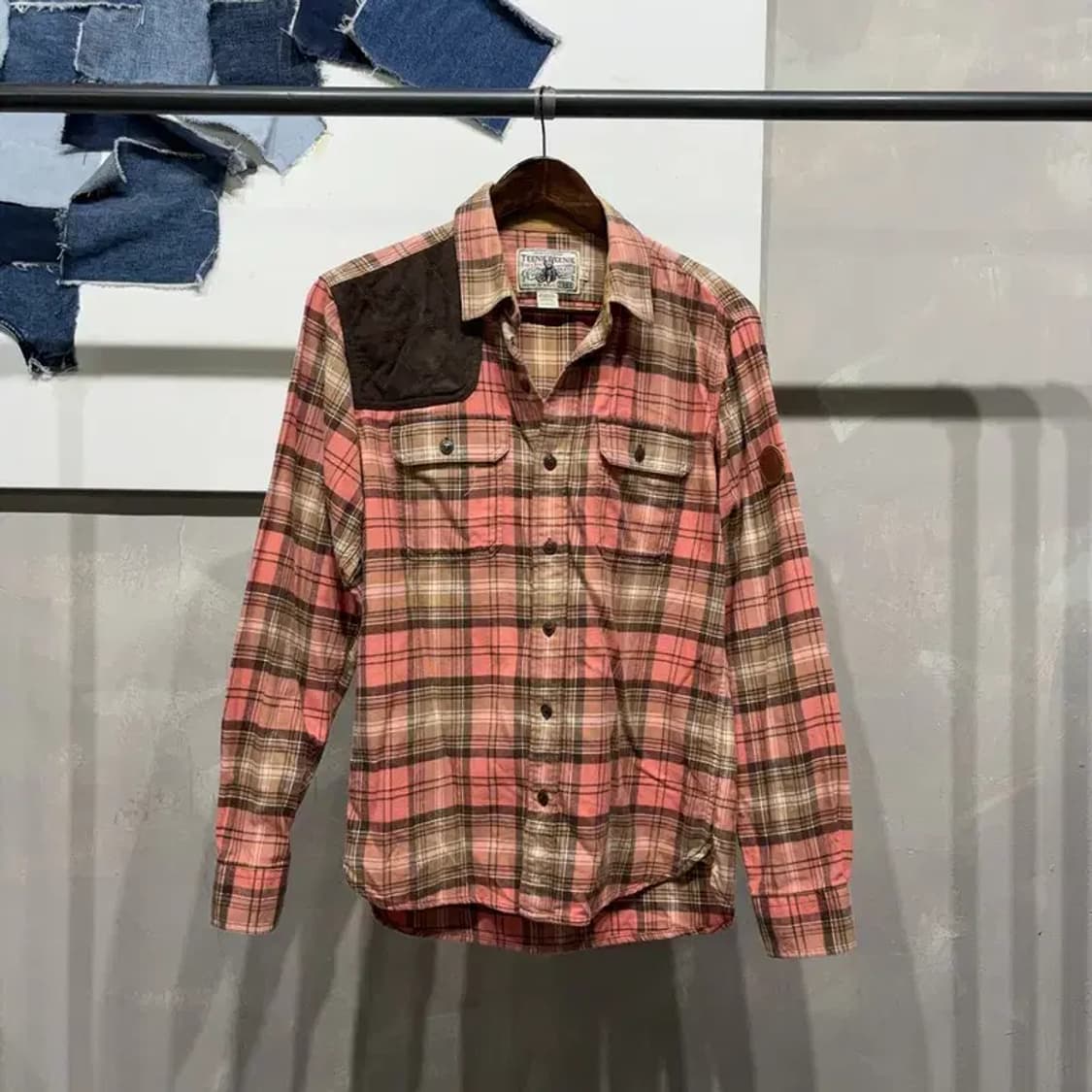 (100) 티니위니 스트릿 캐주얼 투포켓 체크 셔츠 남방 상품이미지1