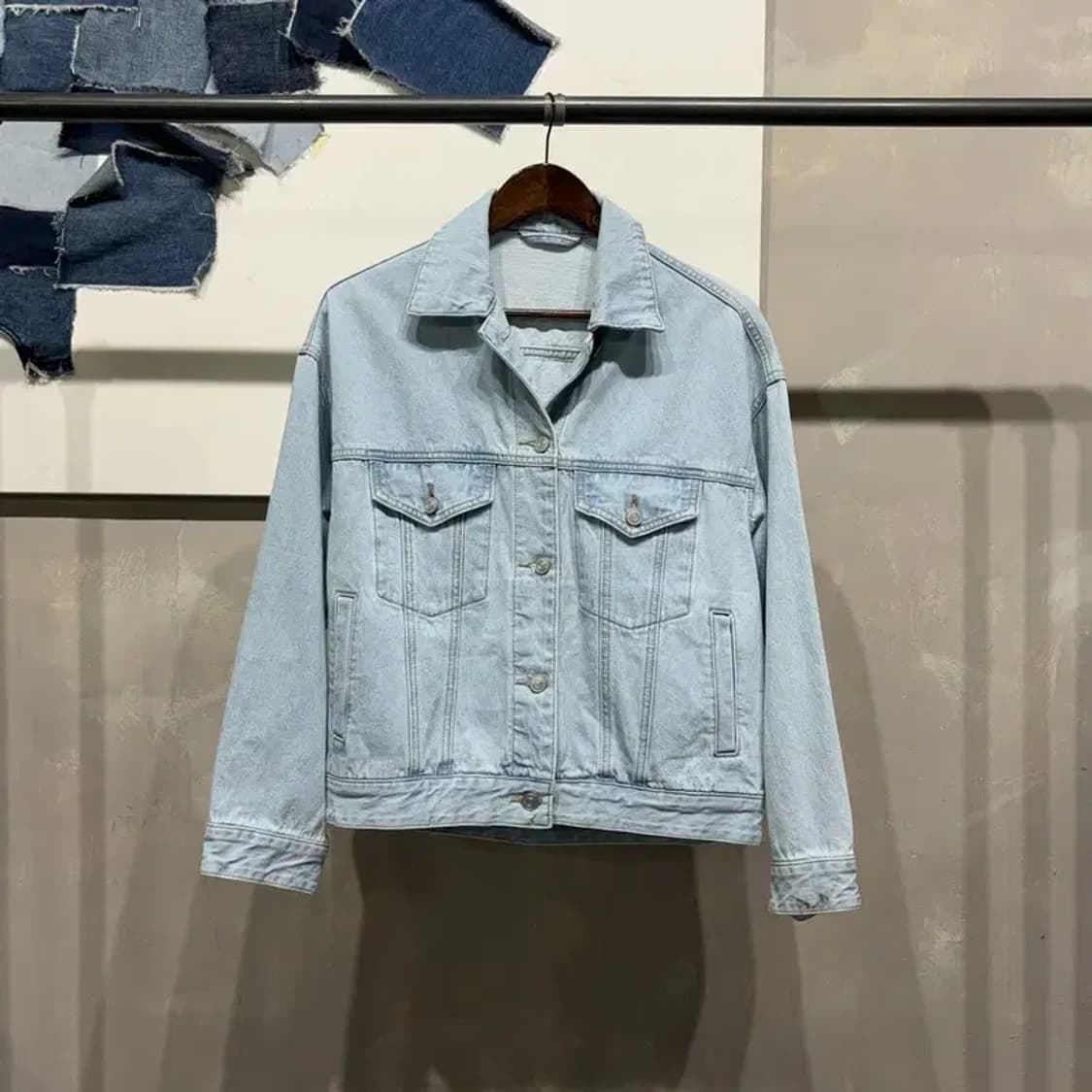 (85) 에잇세컨즈 여성 캐주얼 연청데님 트러커 자켓 상품이미지1