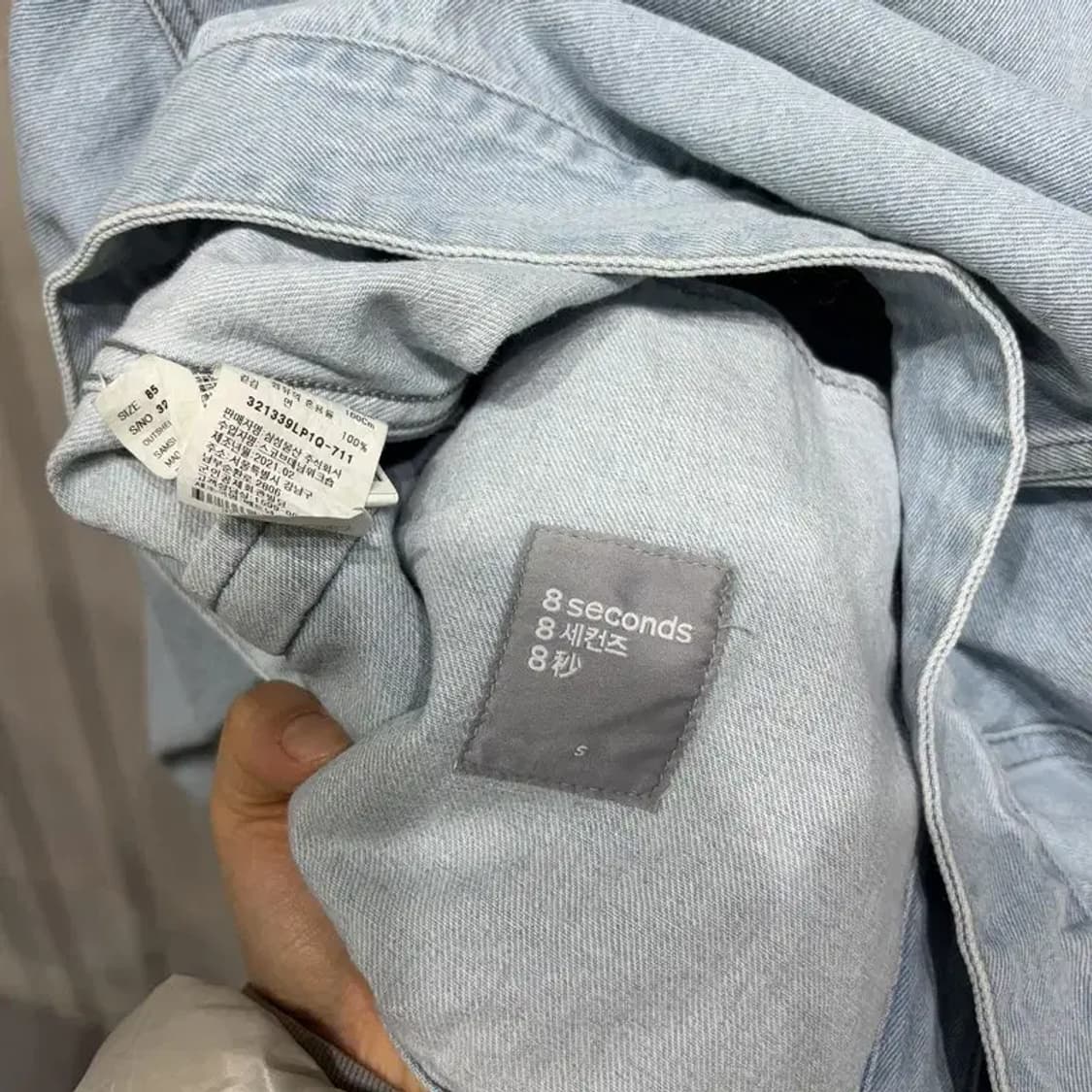 (85) 에잇세컨즈 여성 캐주얼 연청데님 트러커 자켓 상품이미지5