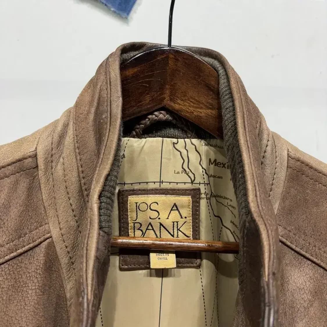 (105) JOS A BANK 빈티지 천연가죽 레더 자켓 상품이미지2