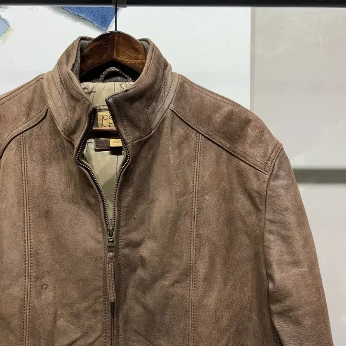 (105) JOS A BANK 빈티지 천연가죽 레더 자켓 상품이미지3