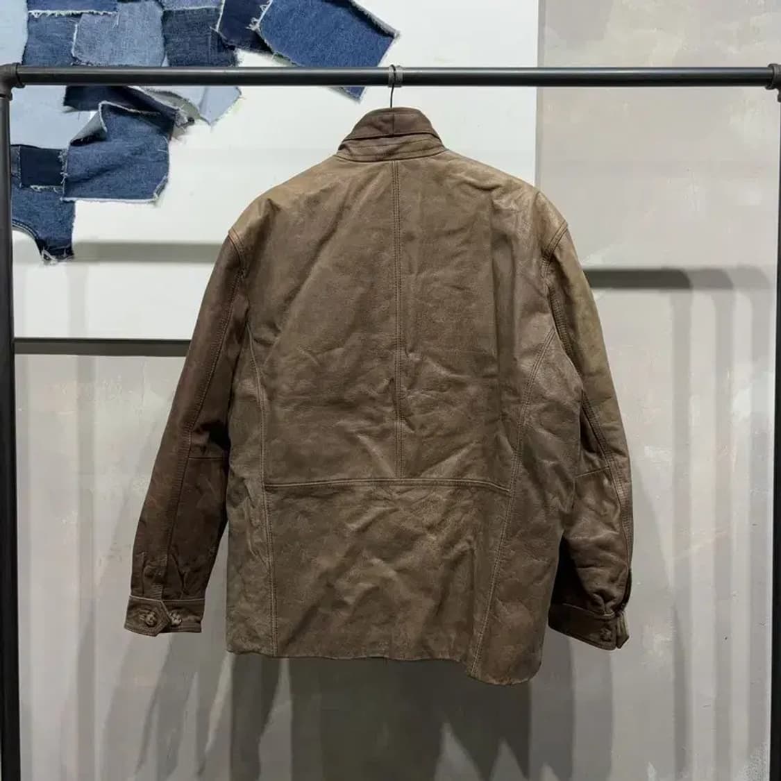 (105) JOS A BANK 빈티지 천연가죽 레더 자켓 상품이미지4