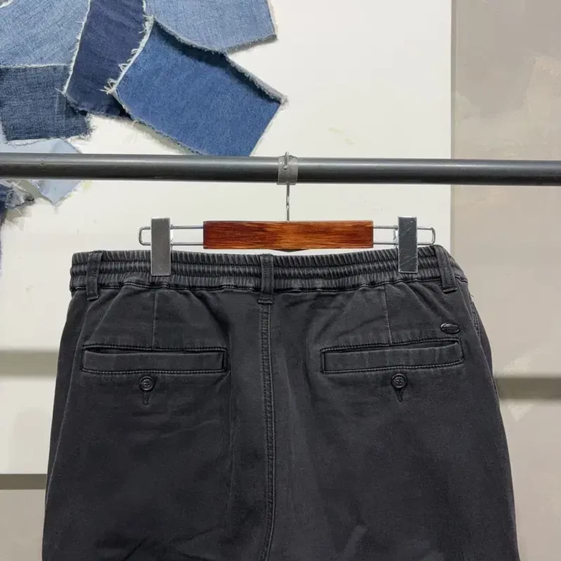 (34~36인치) 버커루 스트릿 캐주얼 밴딩 카고 조거팬츠 면바지 상품이미지4