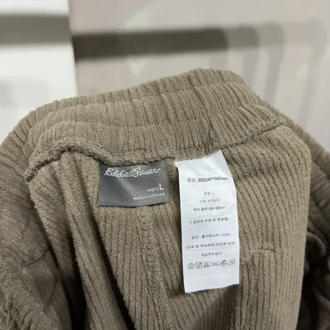 (28~30인치) 에디바우어 여성 캐주얼 코듀로이 골덴 밴딩 바지 상품이미지5