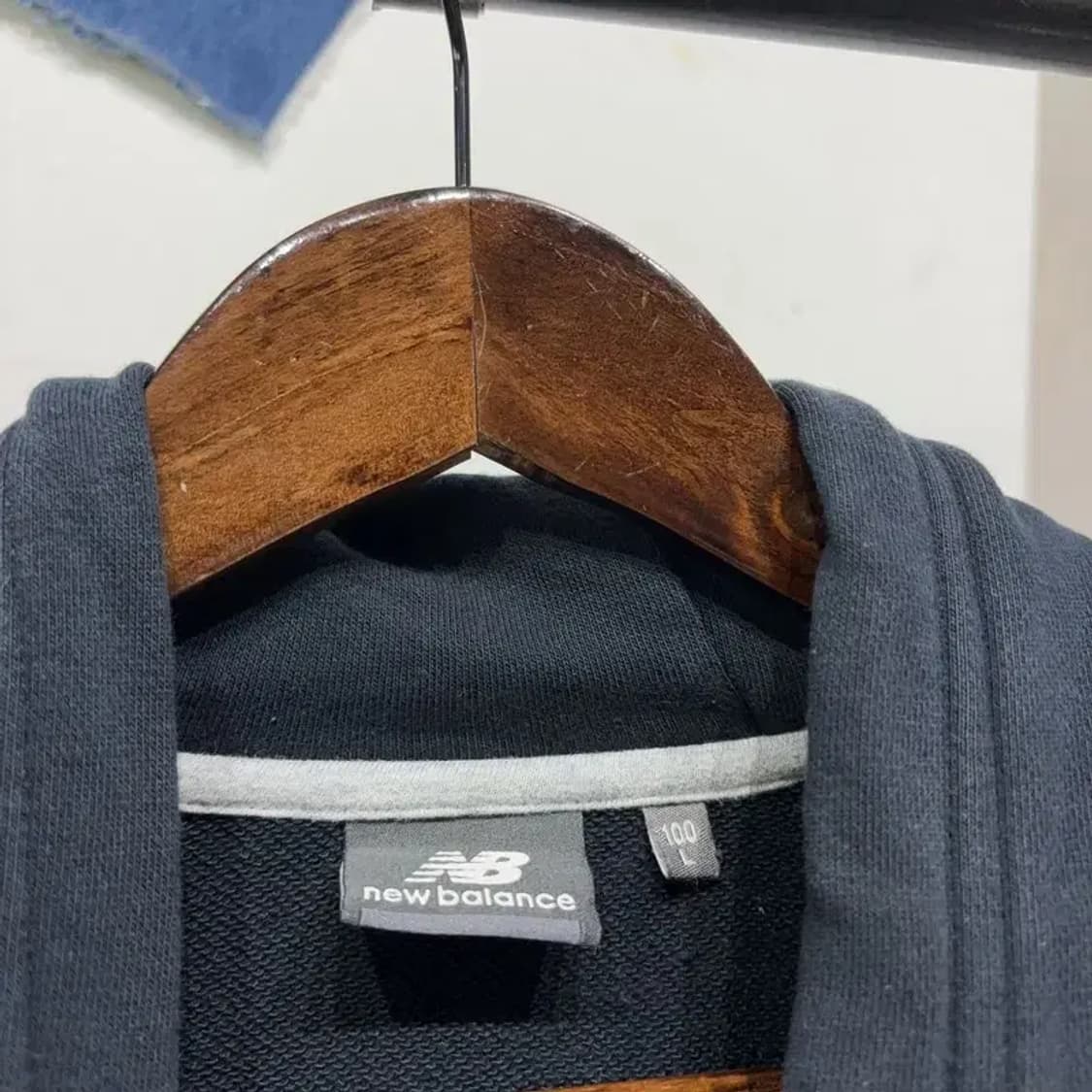 (100) 뉴발란스 스트릿 캐주얼 사이드라인 배색 후드티 상품이미지2